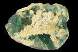 Stepped Green Fluorite Crystals on Quartz - China #142389-1